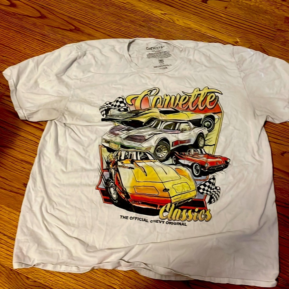 Chemistry, white Corvette, T-shirt, XXL